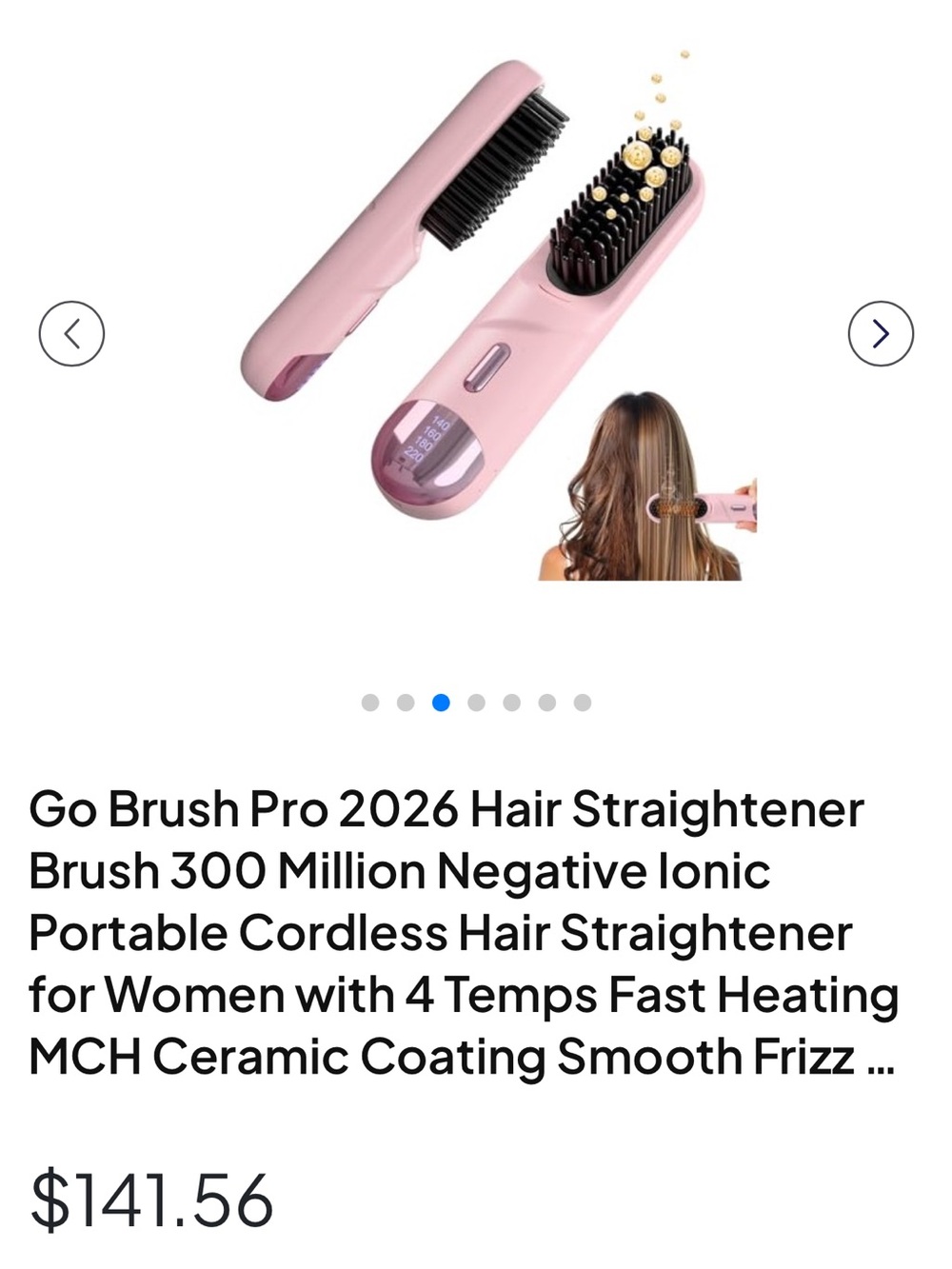 $100. + Go Brush Pro 2026 Hair Straightener Brush Hair Mini Styling Set NEW!